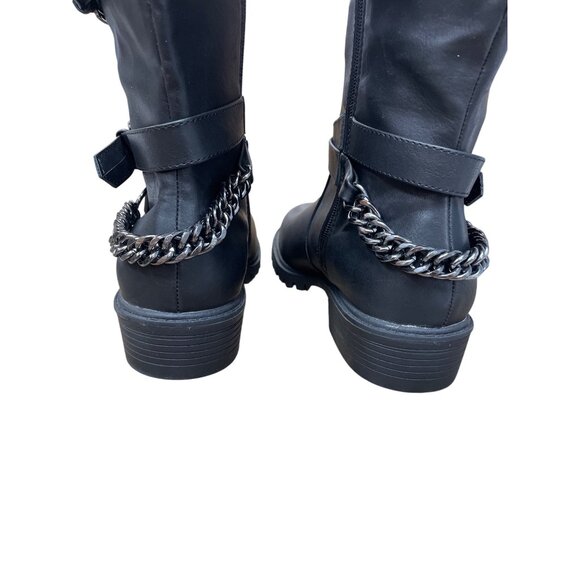 Torrid Womans Black Non Leather Below Knee Riding Boots SKU 9584 - Picture 9 of 12